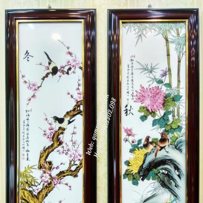 Tranh Sứ Tứ Quý Mã TL018